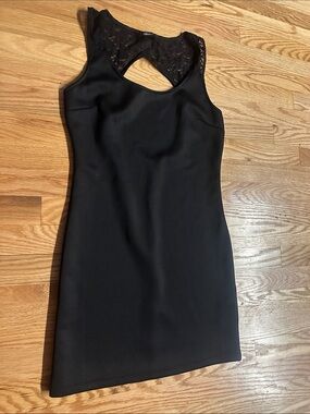 Forever 21 Black Lace-Back Sleeveless Mini Dress